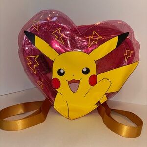 Pikachu Heart-Shaped Party Bag - Pink and Gold Convertible Bag NWT